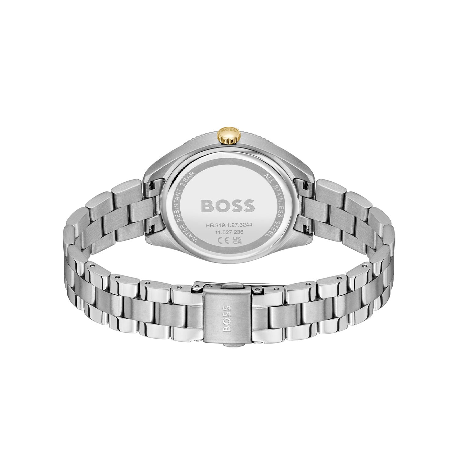 Hugo Boss Dames Horloge HB1502800 34 mm Zilverkleurig