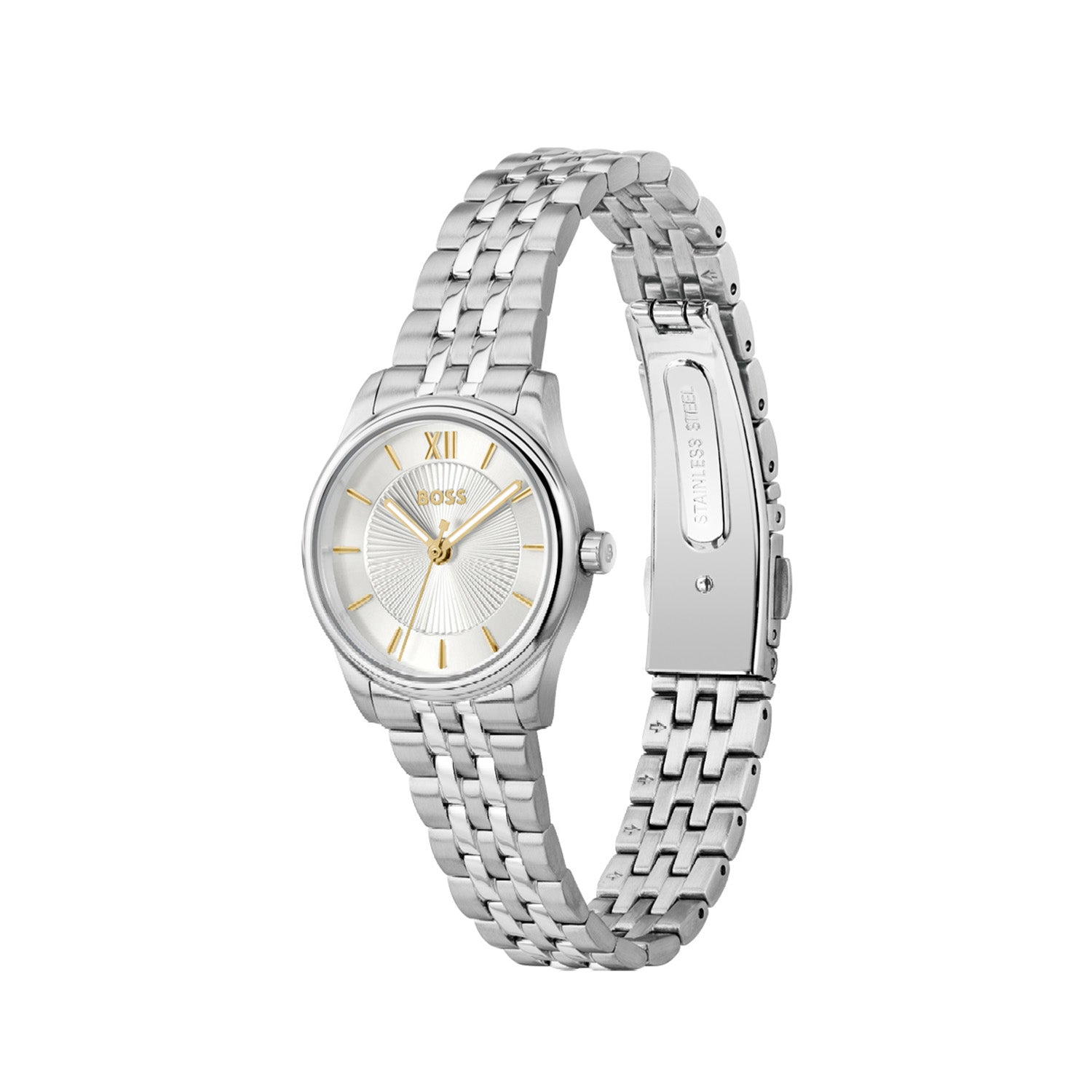 Hugo Boss Dames Horloge HB1502840 25 mm Zilverkleurig
