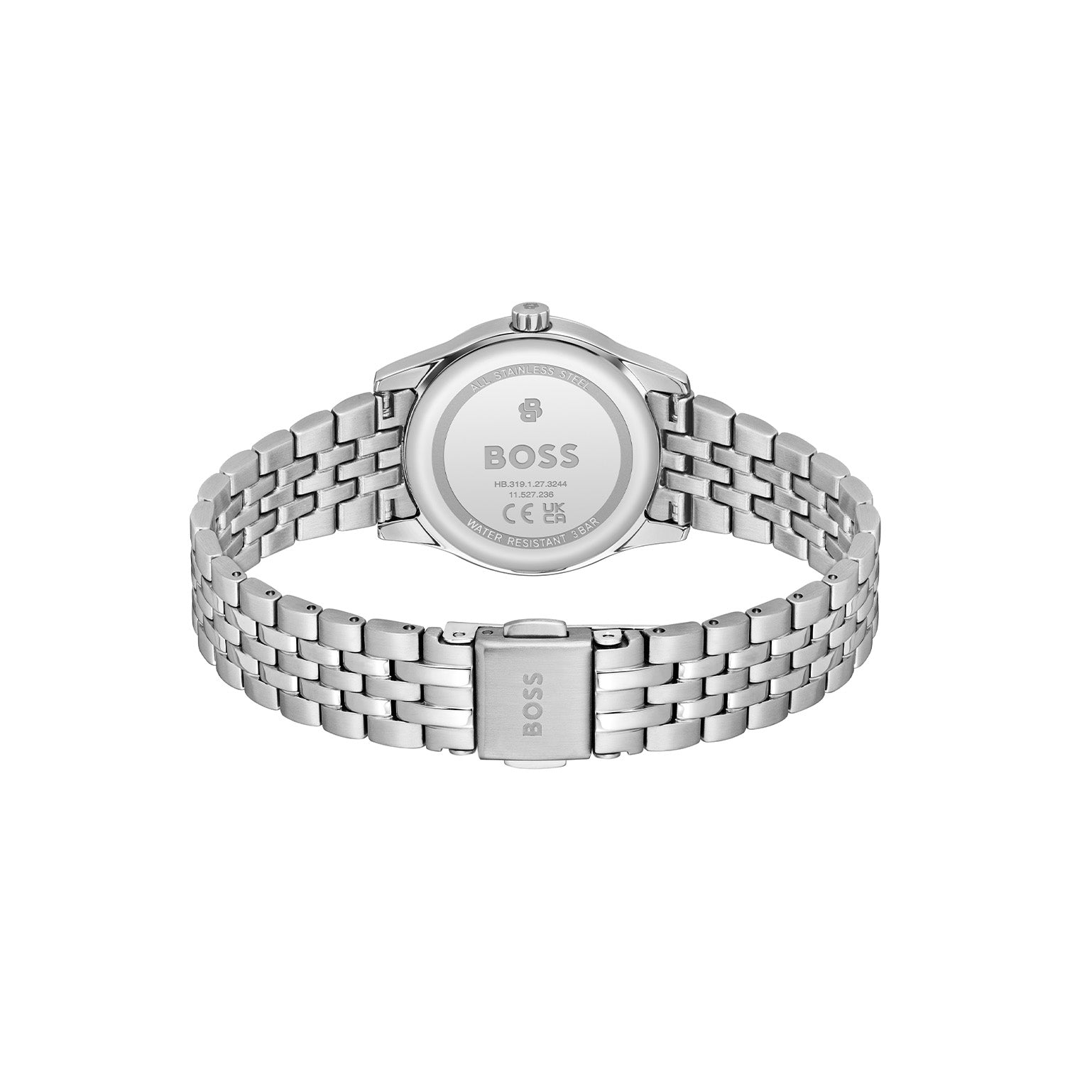Hugo Boss Dames Horloge HB1502840 25 mm Zilverkleurig