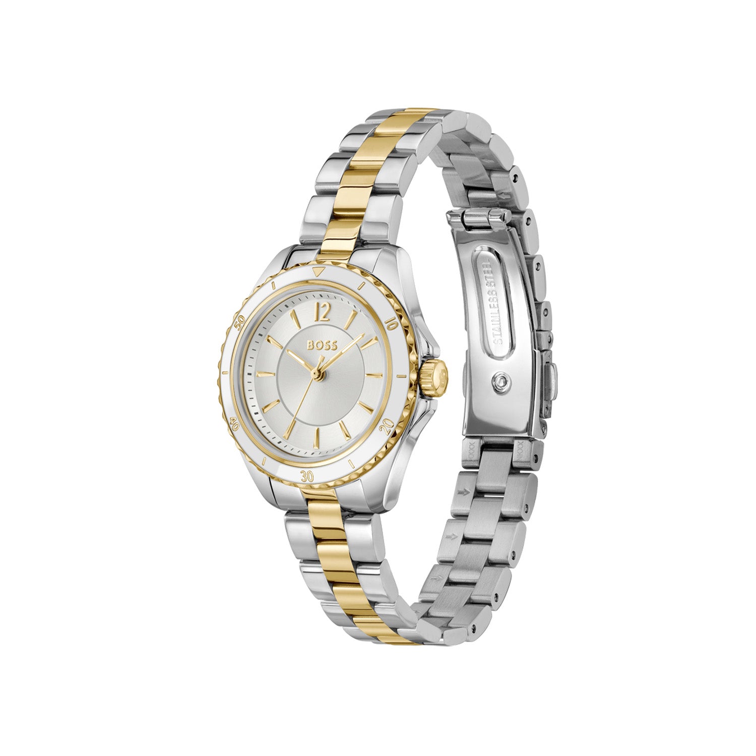 Hugo Boss Dames Horloge HB1502848 30 mm Zilverkleurig