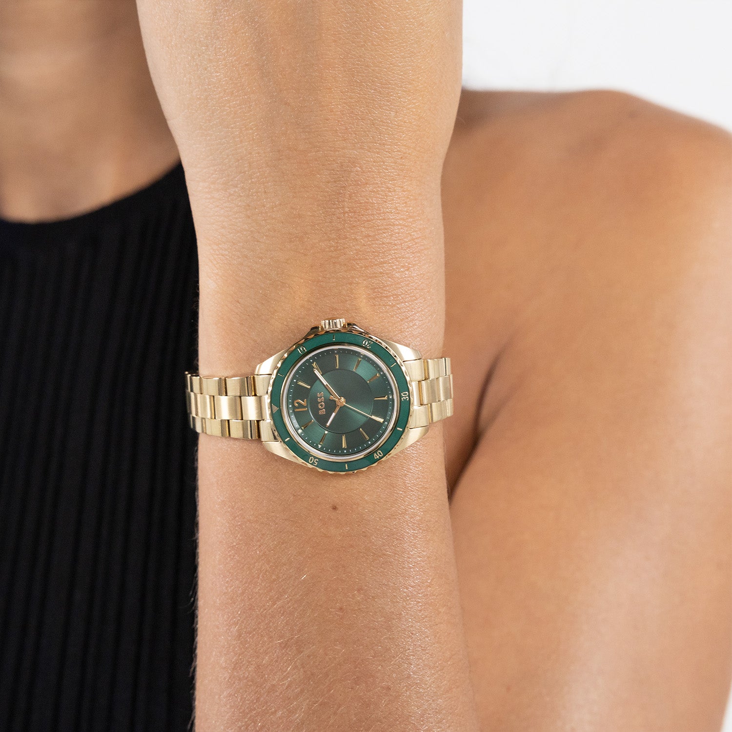 Hugo Boss Dames Horloge HB1502849 30 mm Goudkleurig