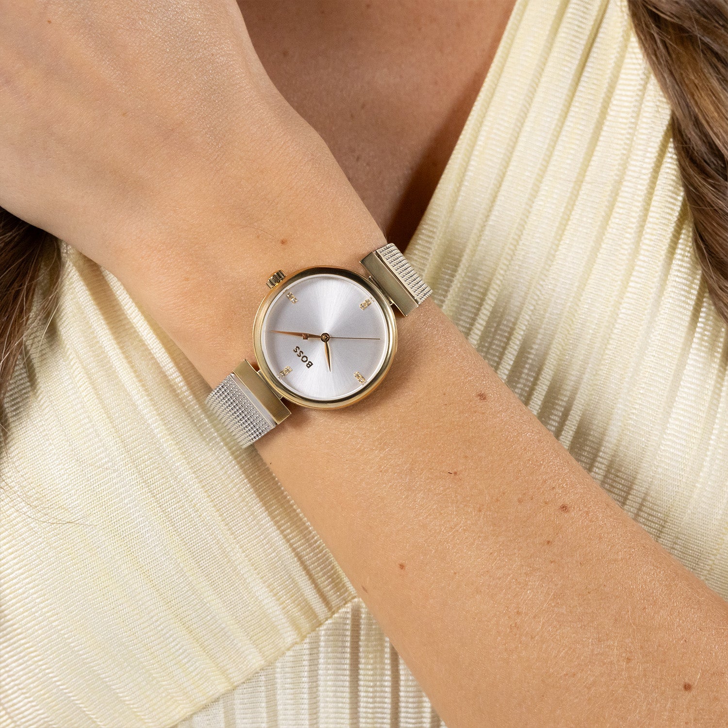 Hugo Boss Dames Horloge HB1502853 32 mm Goudkleurig