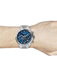 Hugo Boss HB1513755 HERO Horloge Staal Zilverkleurig Ø 43 mm op de pols