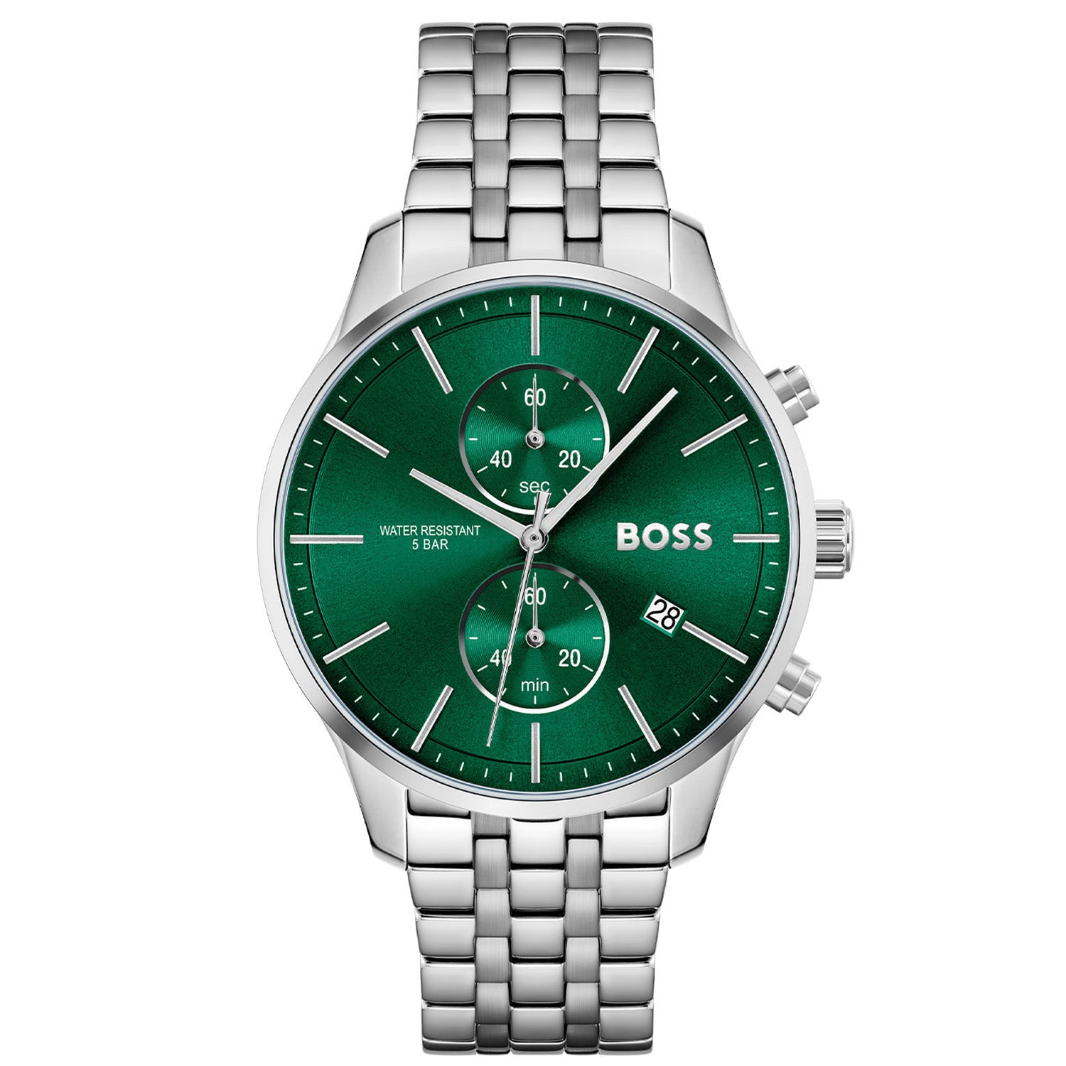 Hugo Boss Heren Horloge HB1513975 42 mm Zilverkleurig