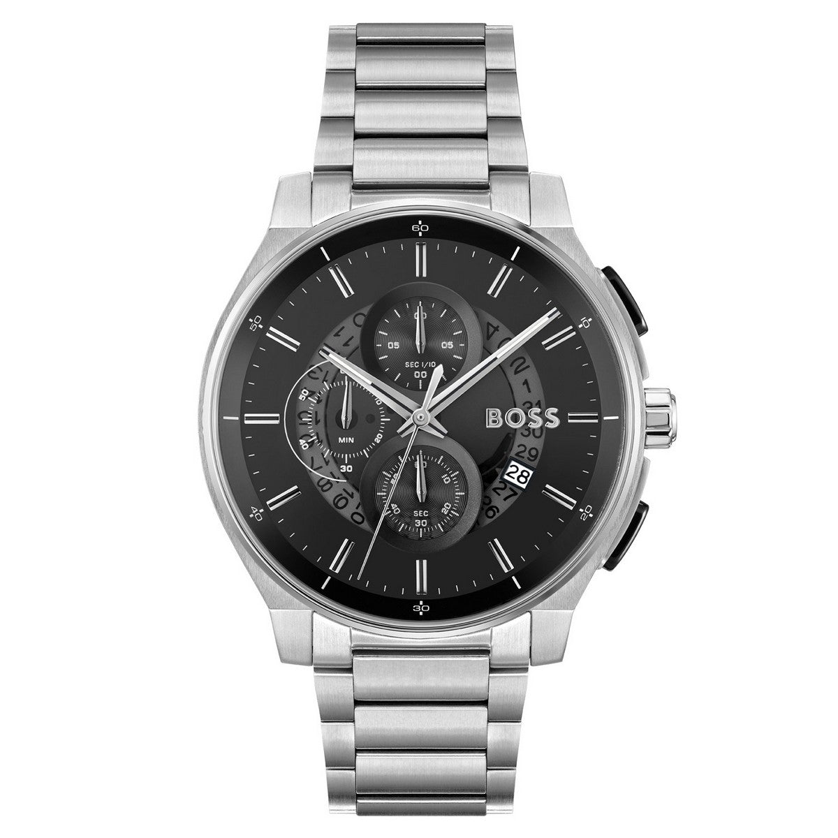 Hugo Boss Heren Horloge HB1514191 44 mm Zilverkleurig