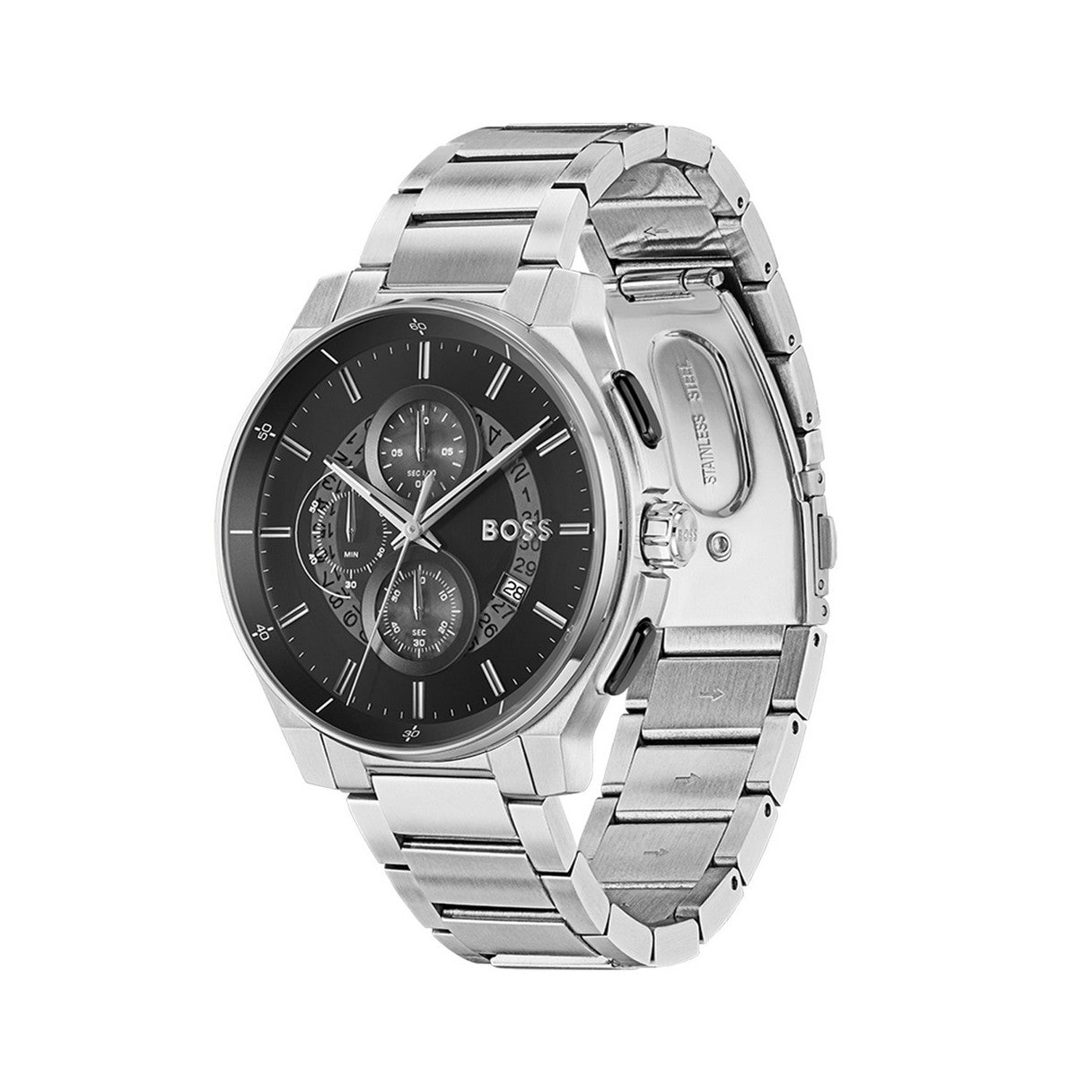 Hugo Boss Heren Horloge HB1514191 44 mm Zilverkleurig