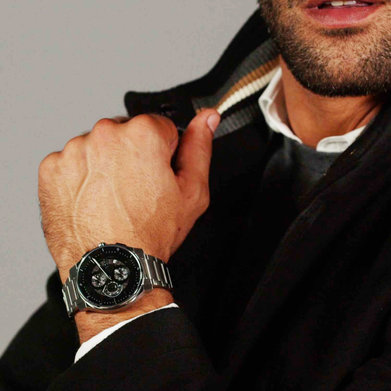 Hugo Boss Heren Horloge HB1514191 44 mm Zilverkleurig