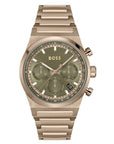 HUGO CANDOR CHRONO Herenhorloge HB1514222 – 41 mm – Goud & Groen