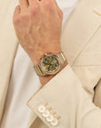HUGO CANDOR CHRONO Herenhorloge HB1514222 – 41 mm – Goud & Groen op de pols