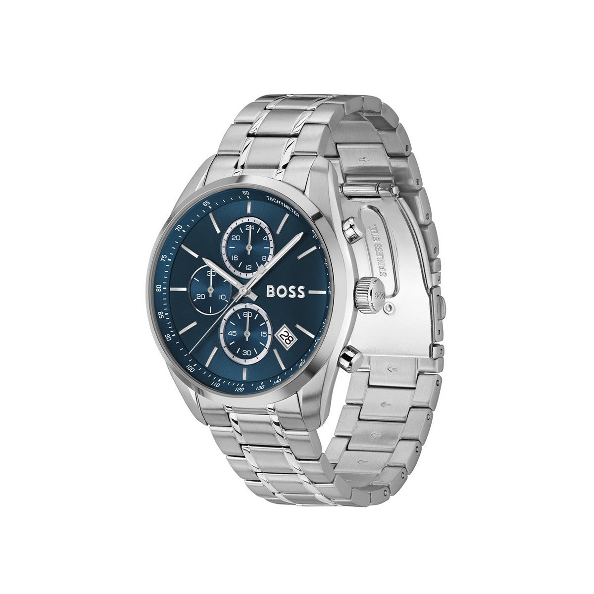 Hugo Boss Heren Horloge HB1514226 44 mm Zilverkleurig