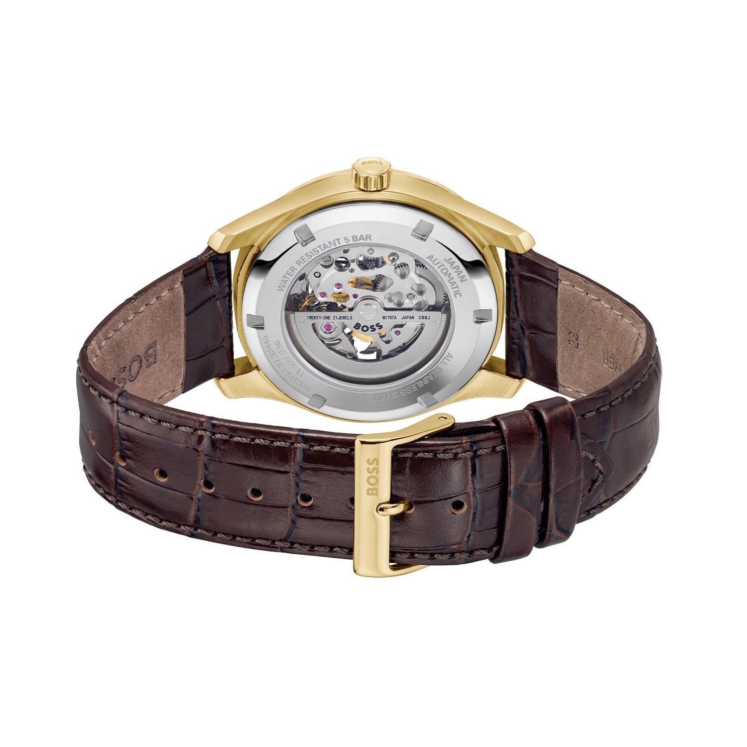Hugo Boss Heren Horloge HB1514235 41 mm Goudkleurig