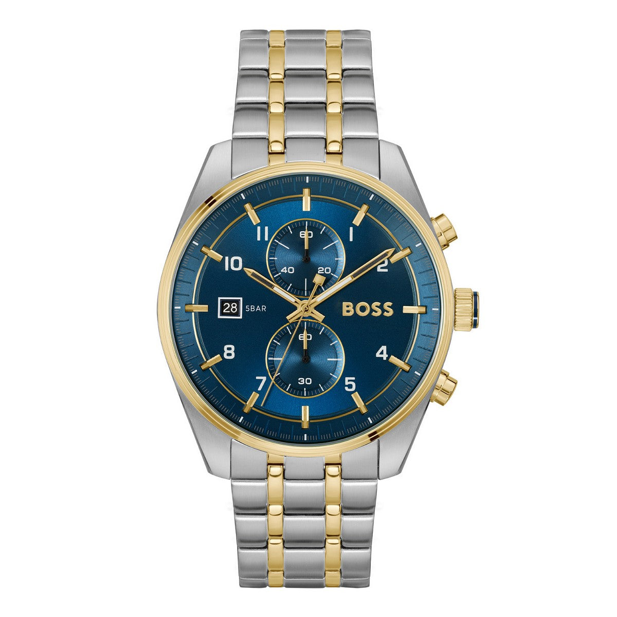 Hugo Boss Heren Horloge HB1514247 44 mm Zilverkleurig
