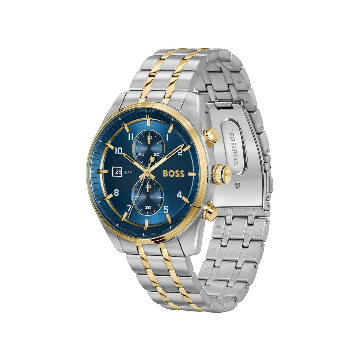 Hugo Boss Heren Horloge HB1514247 44 mm Zilverkleurig