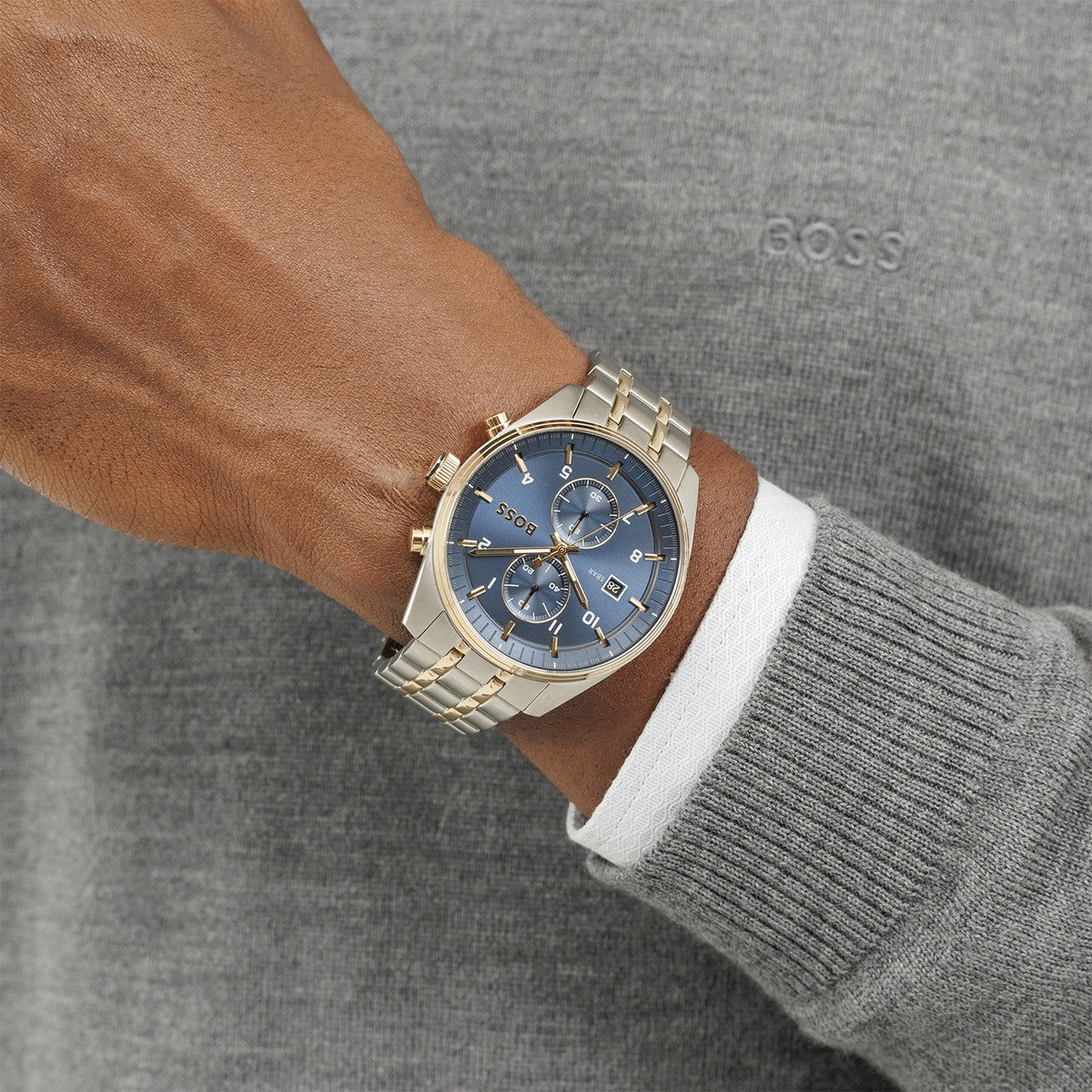 Hugo Boss Heren Horloge HB1514247 44 mm Zilverkleurig