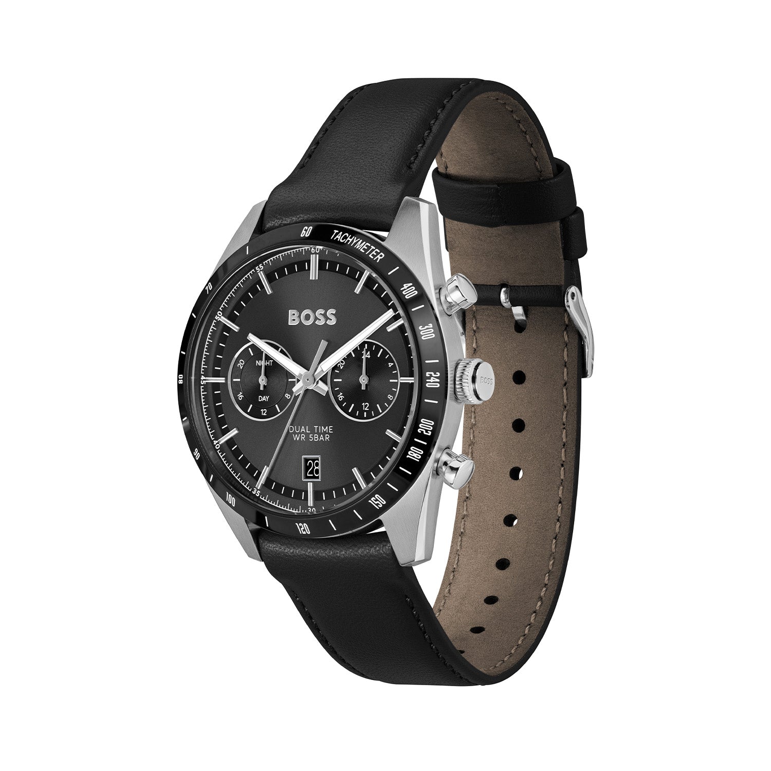 Hugo Boss Heren Horloge HB1514284 41 mm Zilverkleurig