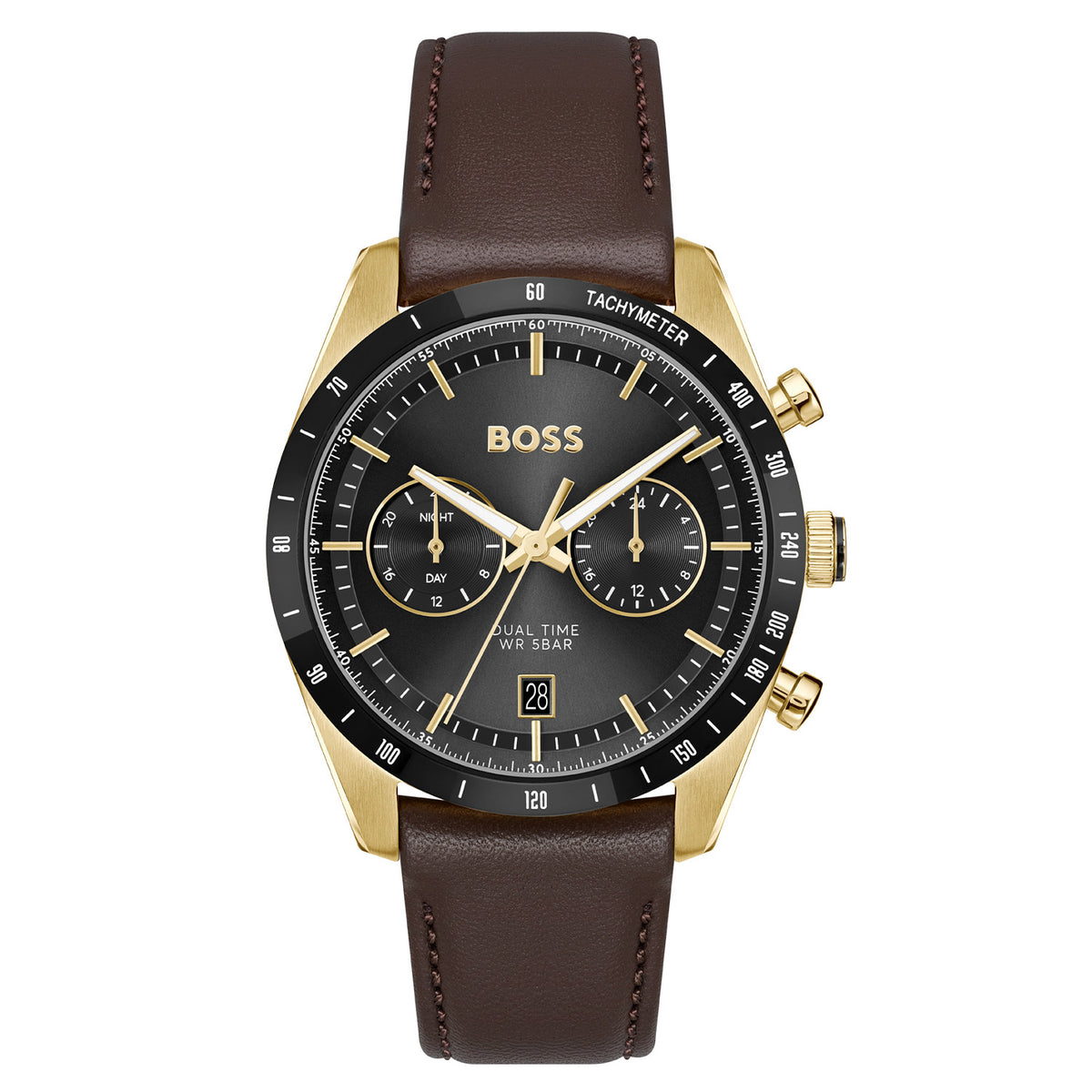 Hugo Boss Heren Horloge HB1514285 41 mm Goudkleurig