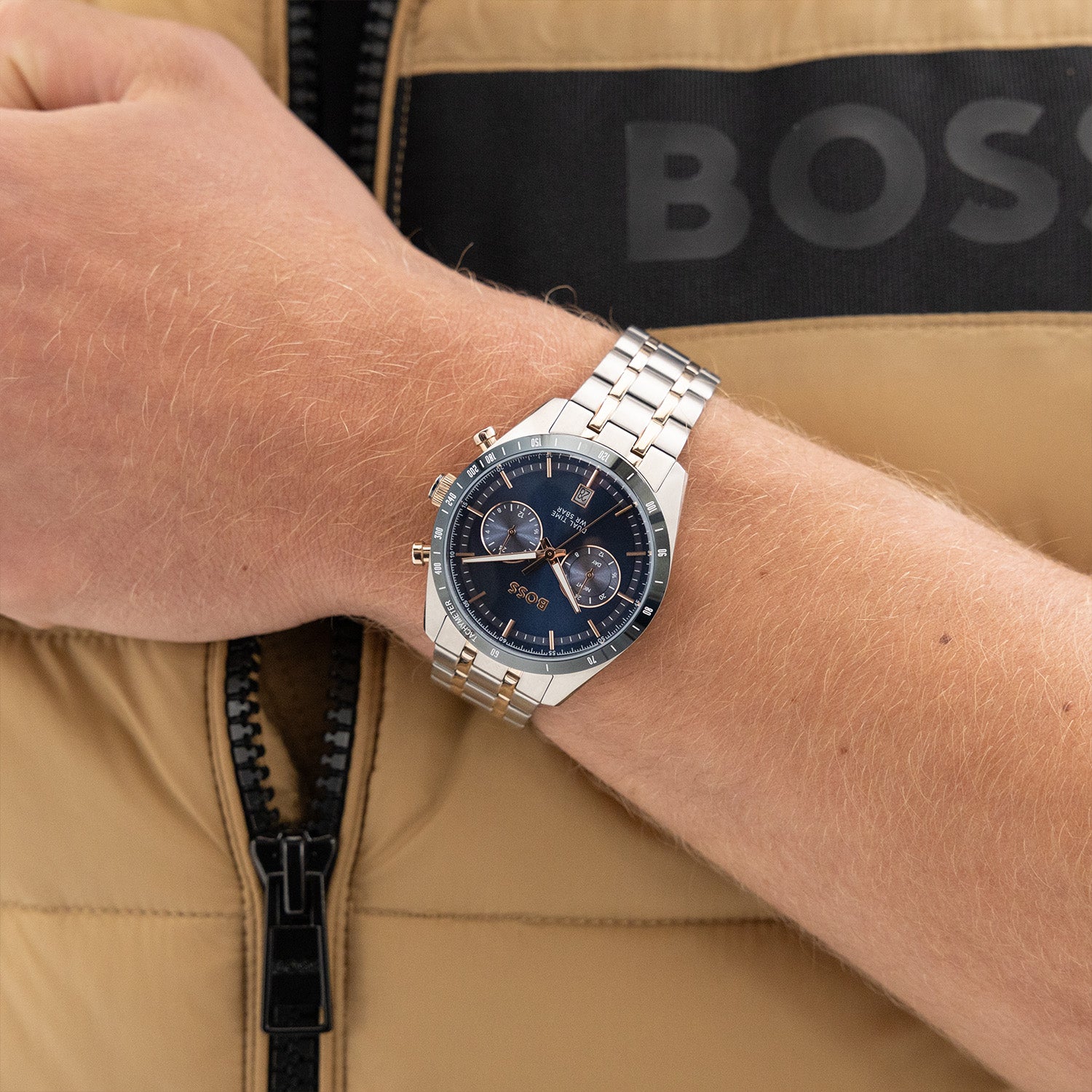 Hugo Boss Heren Horloge HB1514288 41 mm Zilverkleurig