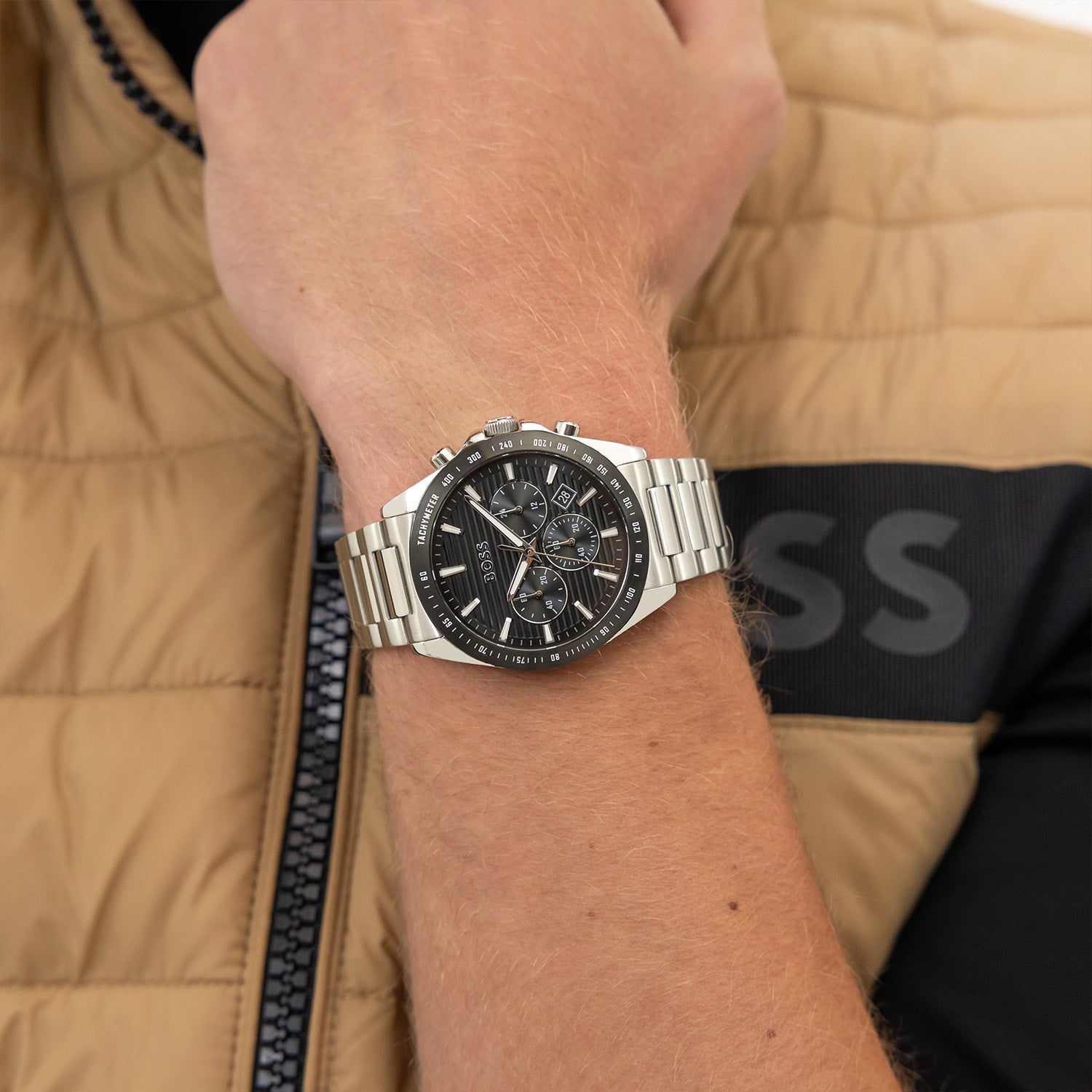 Hugo Boss Heren Horloge HB1514290 41 mm Zilverkleurig