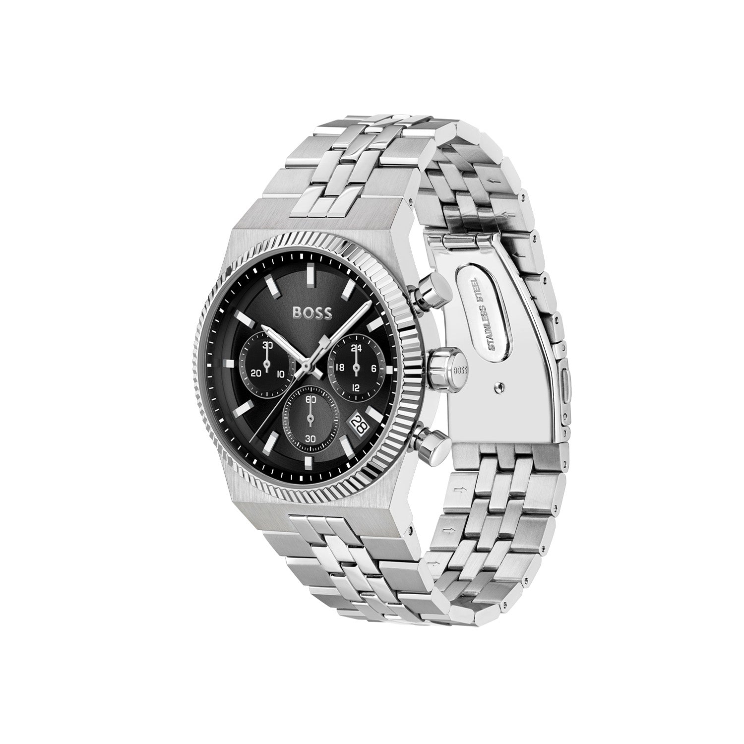 Hugo Boss Heren Horloge HB1514307 41 mm Zilverkleurig