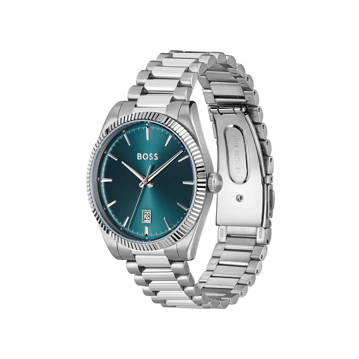 Hugo Boss Heren Horloge HB1514309 40 mm Zilverkleurig