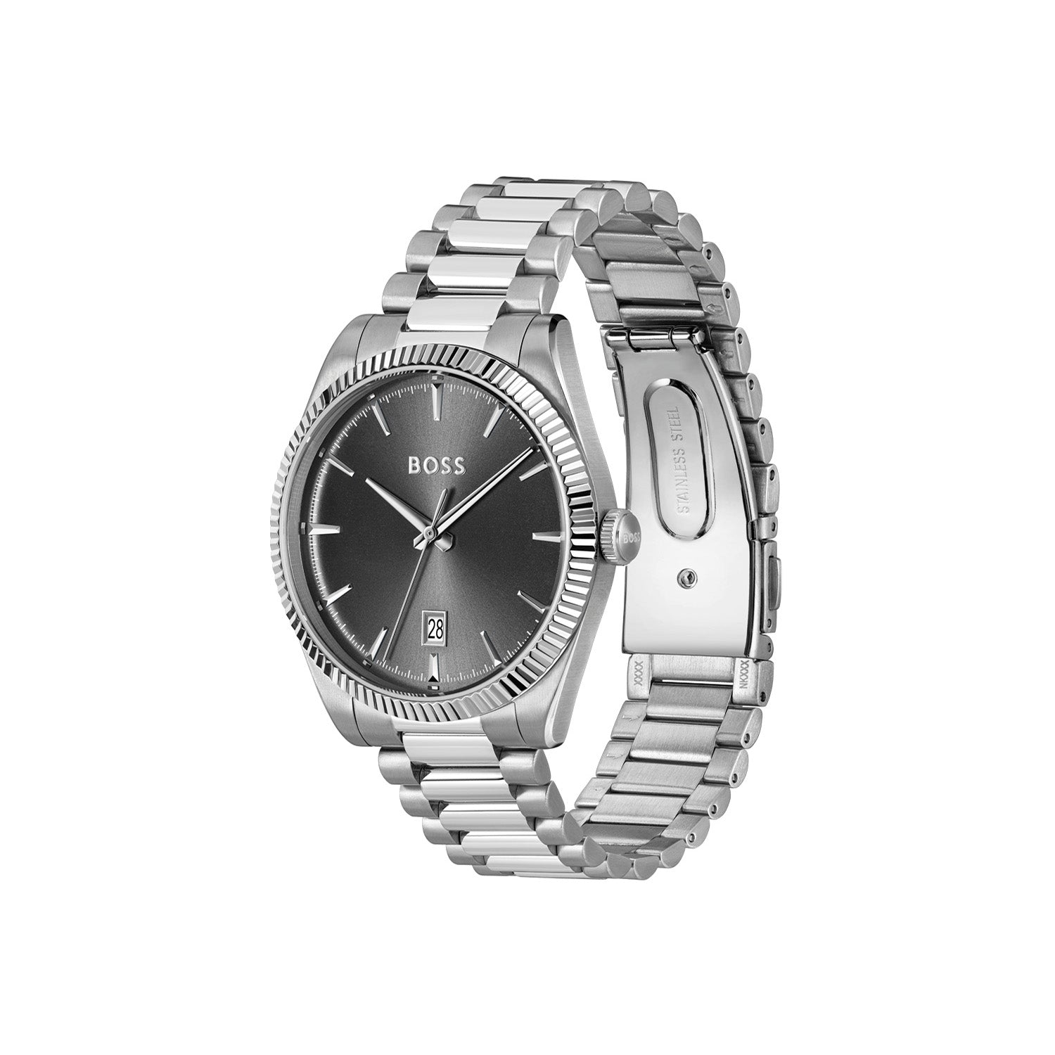 Hugo Boss Heren Horloge HB1514310 40 mm Zilverkleurig