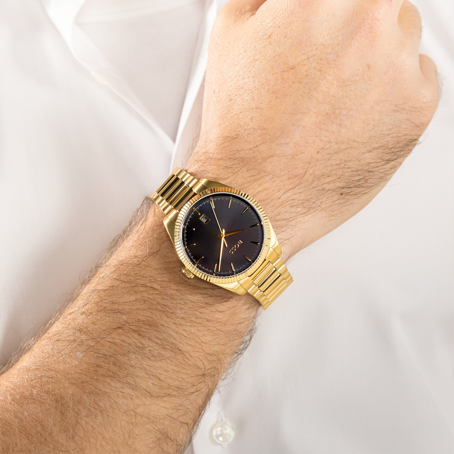 Hugo Boss Heren Horloge HB1514312 40 mm Goudkleurig