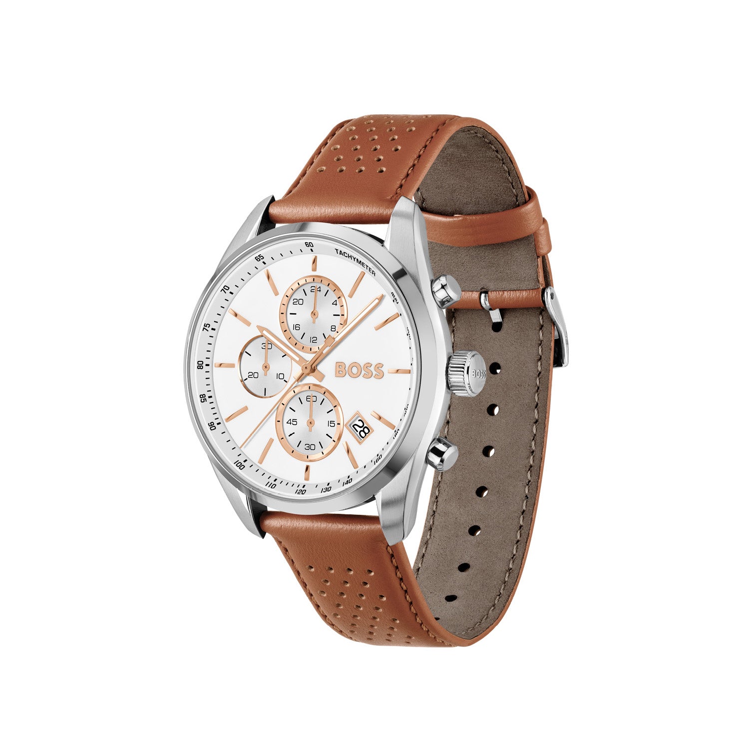 Hugo Boss Heren Horloge HB1514313 44 mm Zilverkleurig