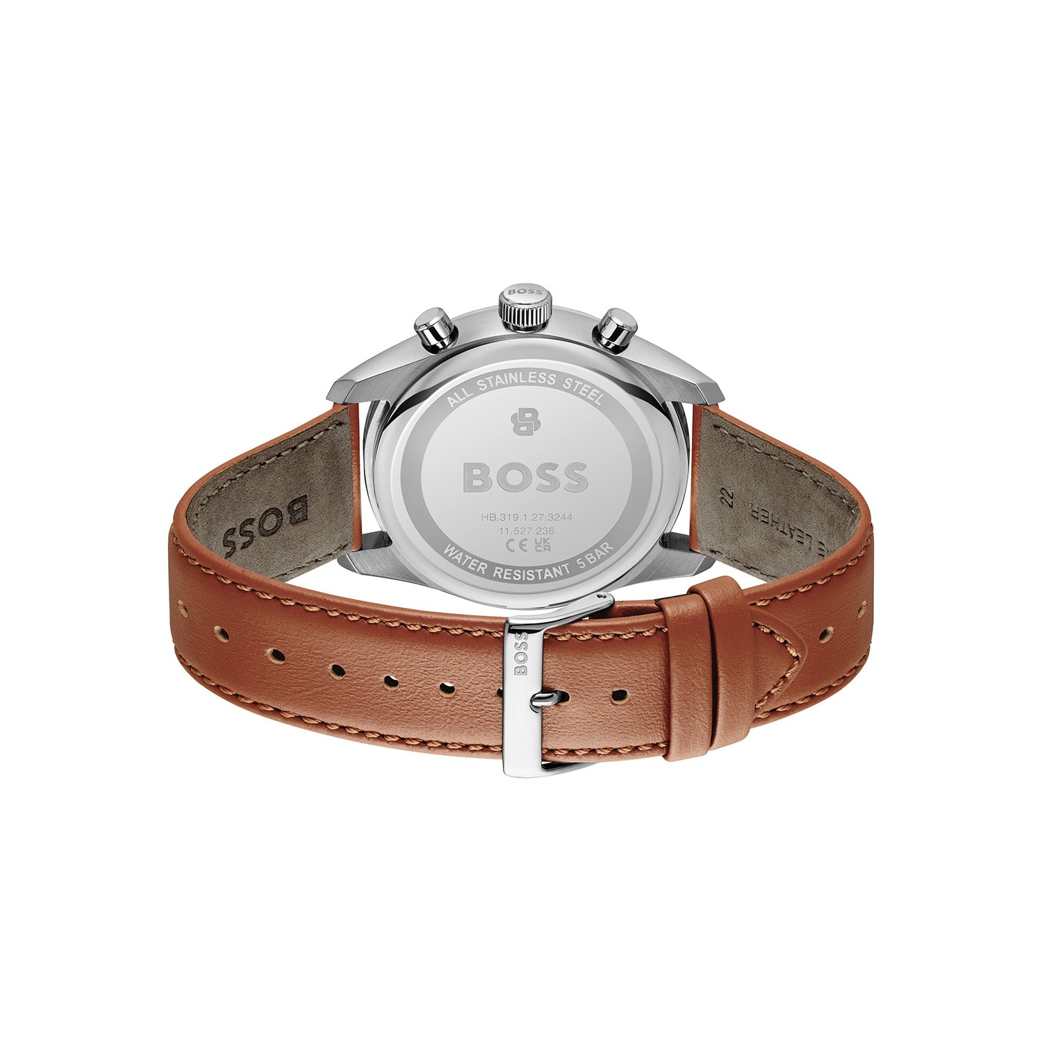 Hugo Boss Heren Horloge HB1514313 44 mm Zilverkleurig