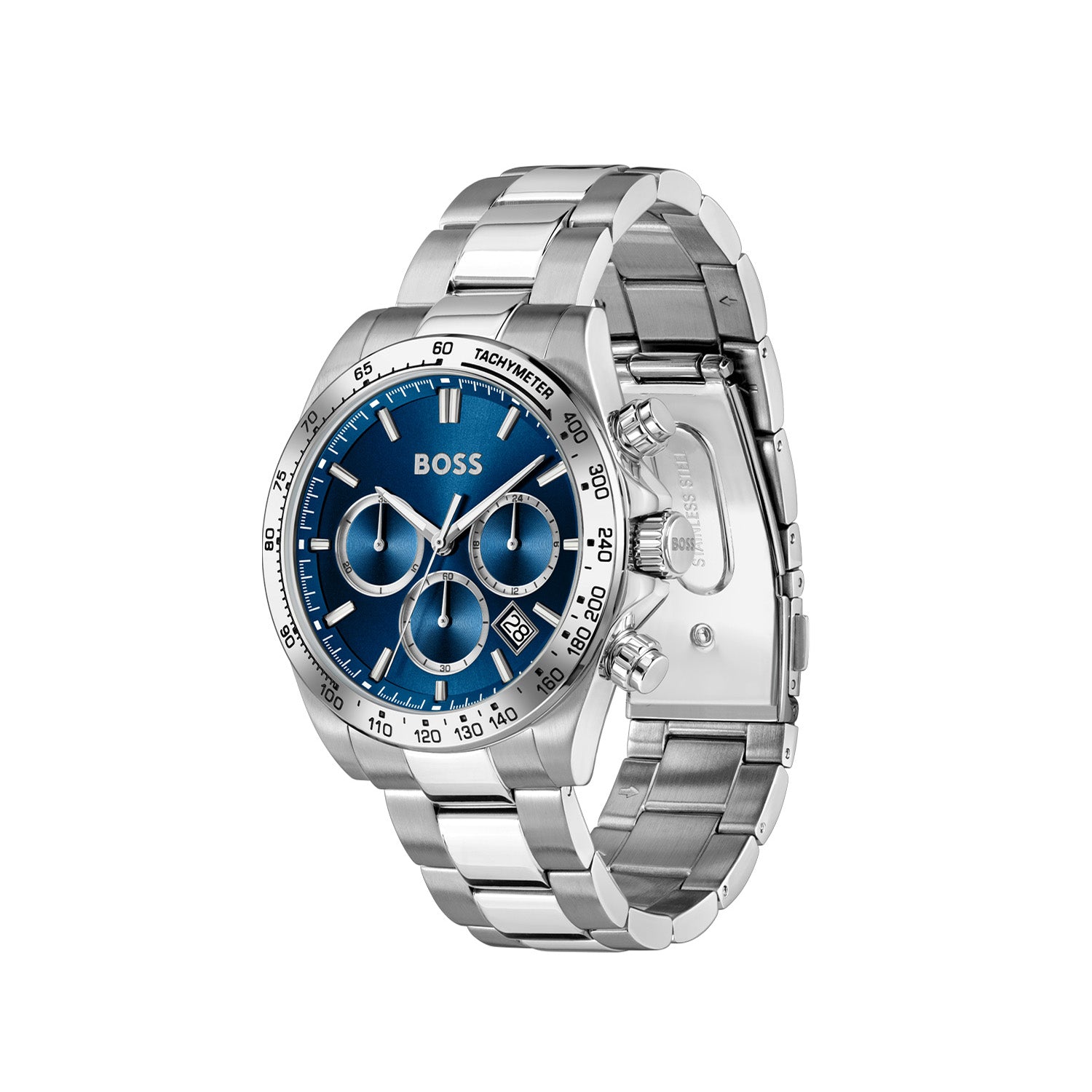 Hugo Boss Heren Horloge HB1514315 44 mm Zilverkleurig