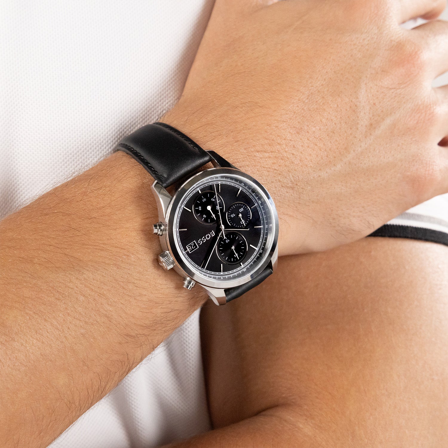 Hugo Boss Heren Horloge HB1514326 41 mm Zilverkleurig