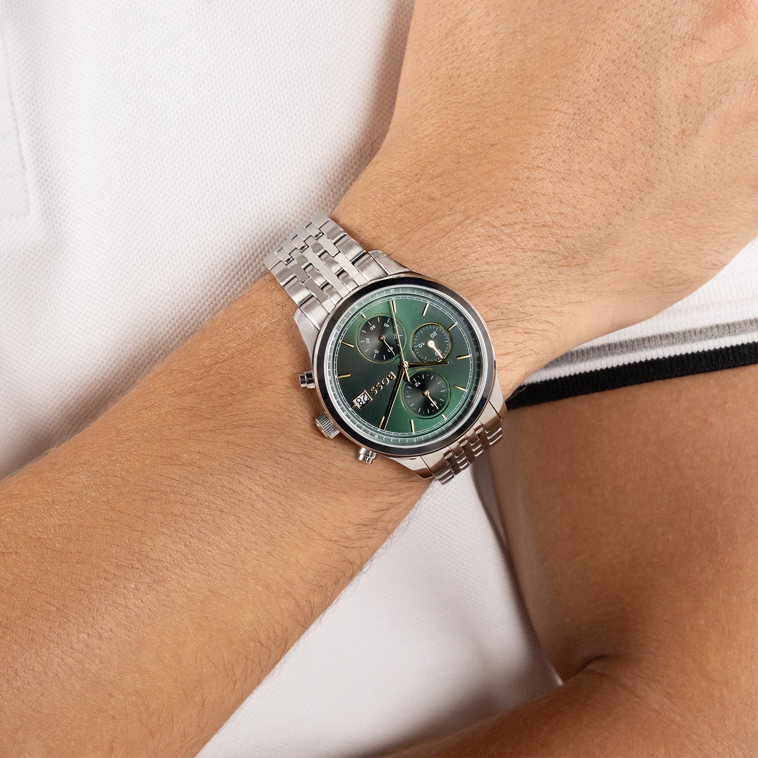 Hugo Boss Heren Horloge HB1514330 41 mm Zilverkleurig