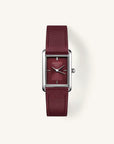 Rosefield horloge HBBLS-H08 Heirloom Modern Burgundy Dial Silver Burgundy Leather - PansiteNederland.nl