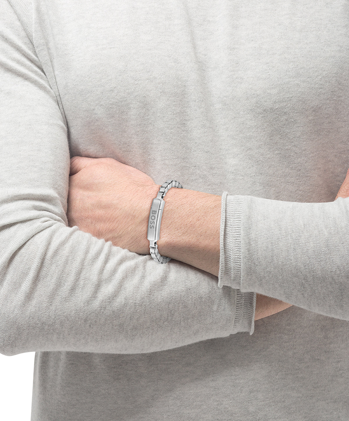 Hugo Boss Armband HBJ1580596M Heren Zilverkleurig 19 cm