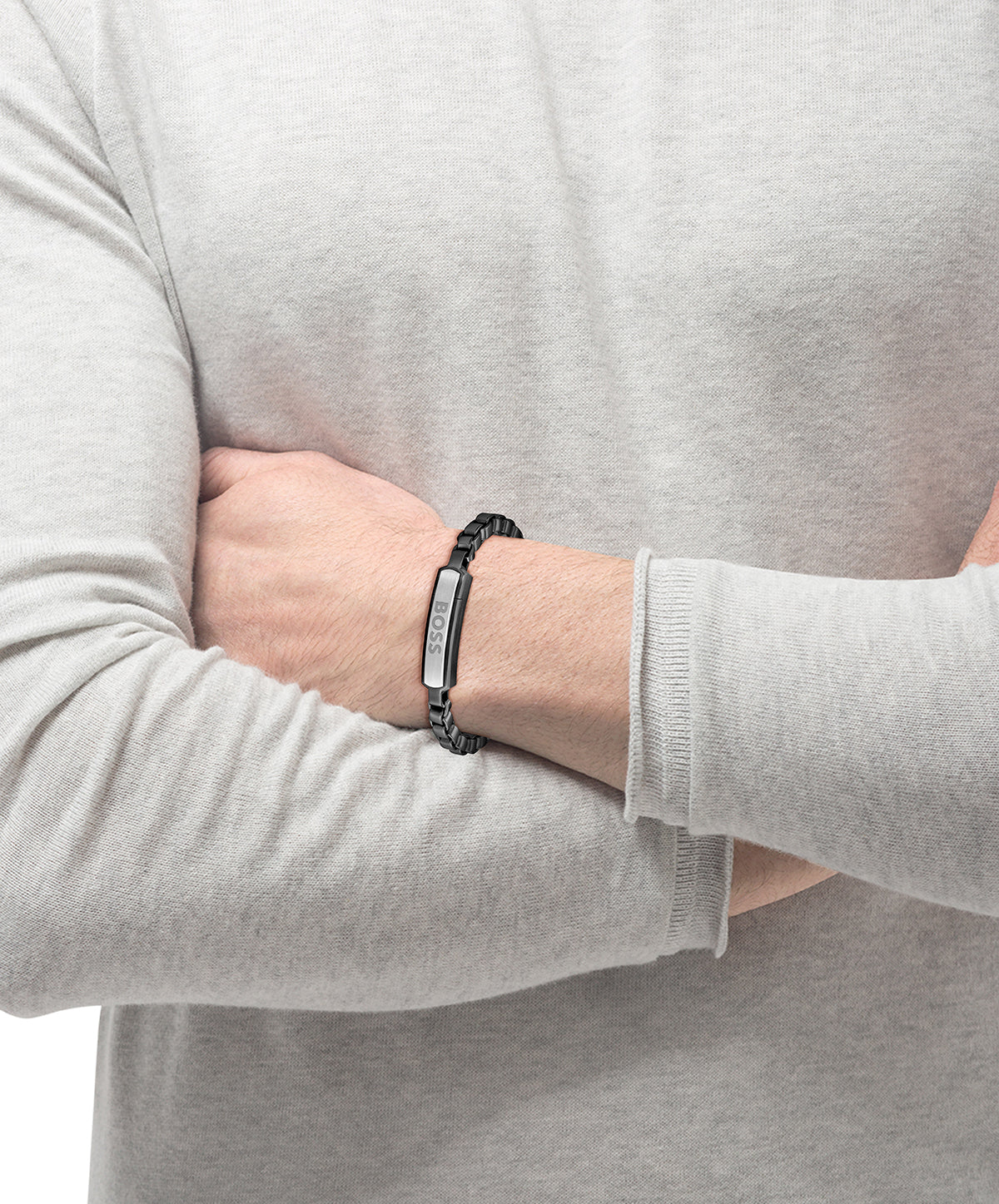 Hugo Boss Armband HBJ1580598M Heren Zwart 19 cm