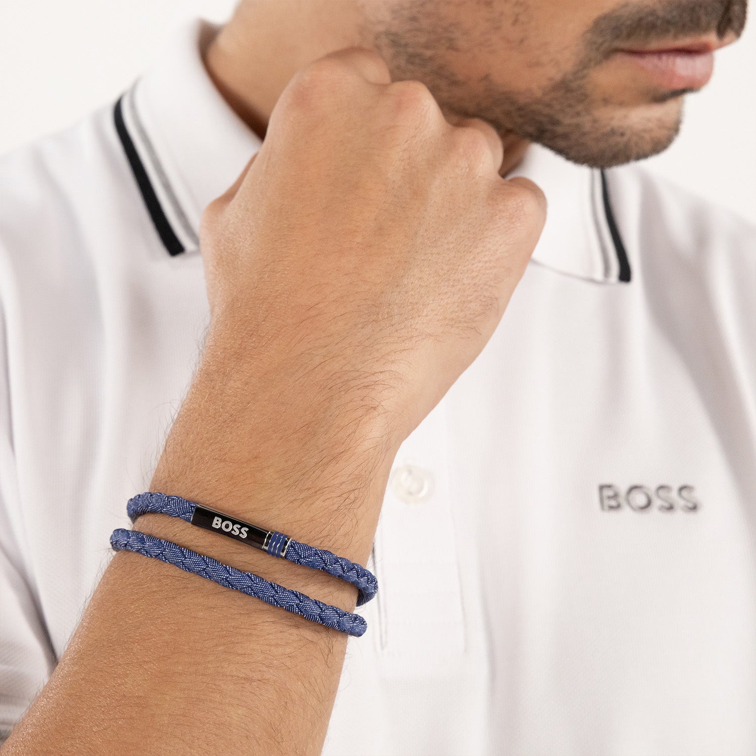 Hugo Boss Armband HBJ1580800 Heren Blauw 19 cm