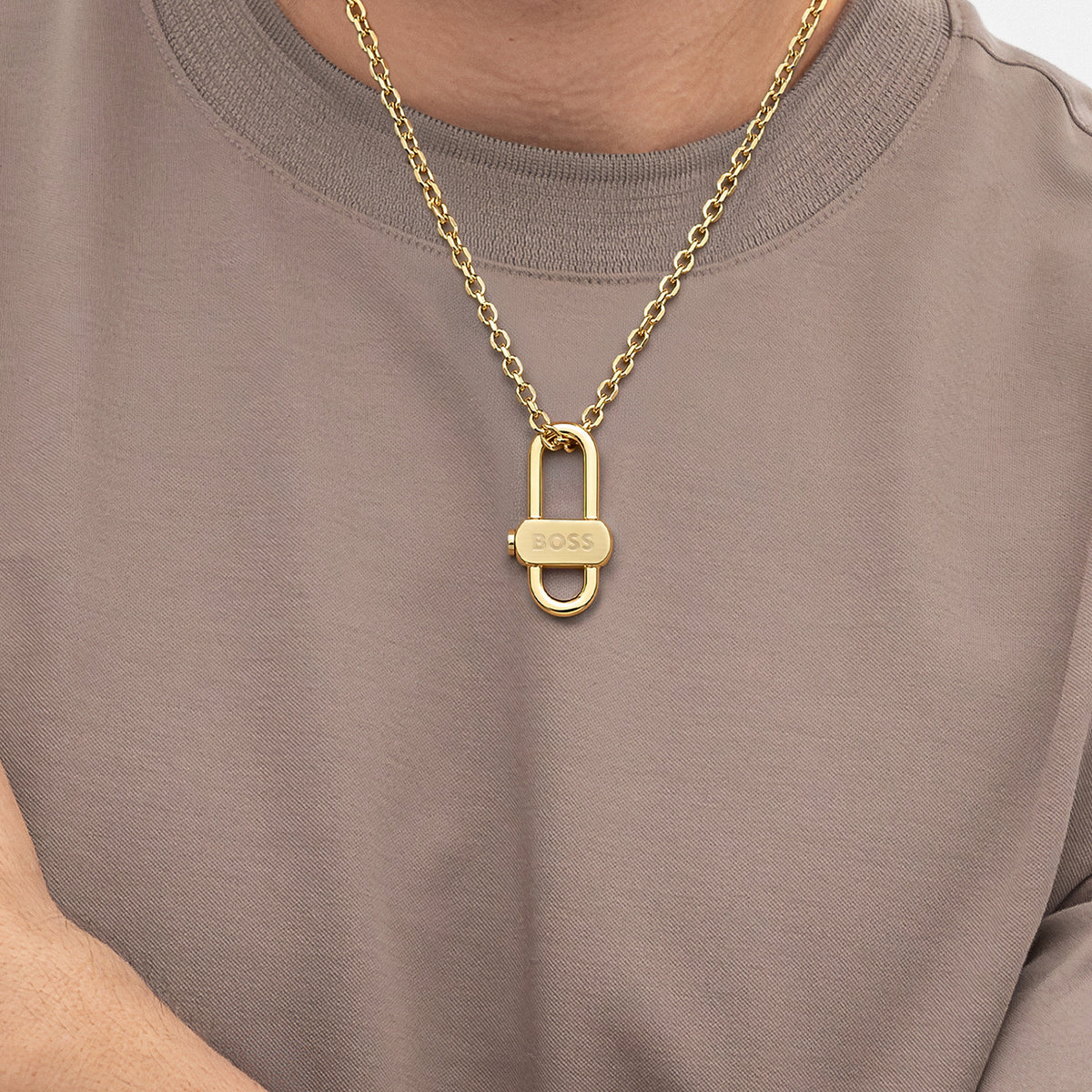 Hugo Boss HBJ1580859 Heren Collier Goudkleurig