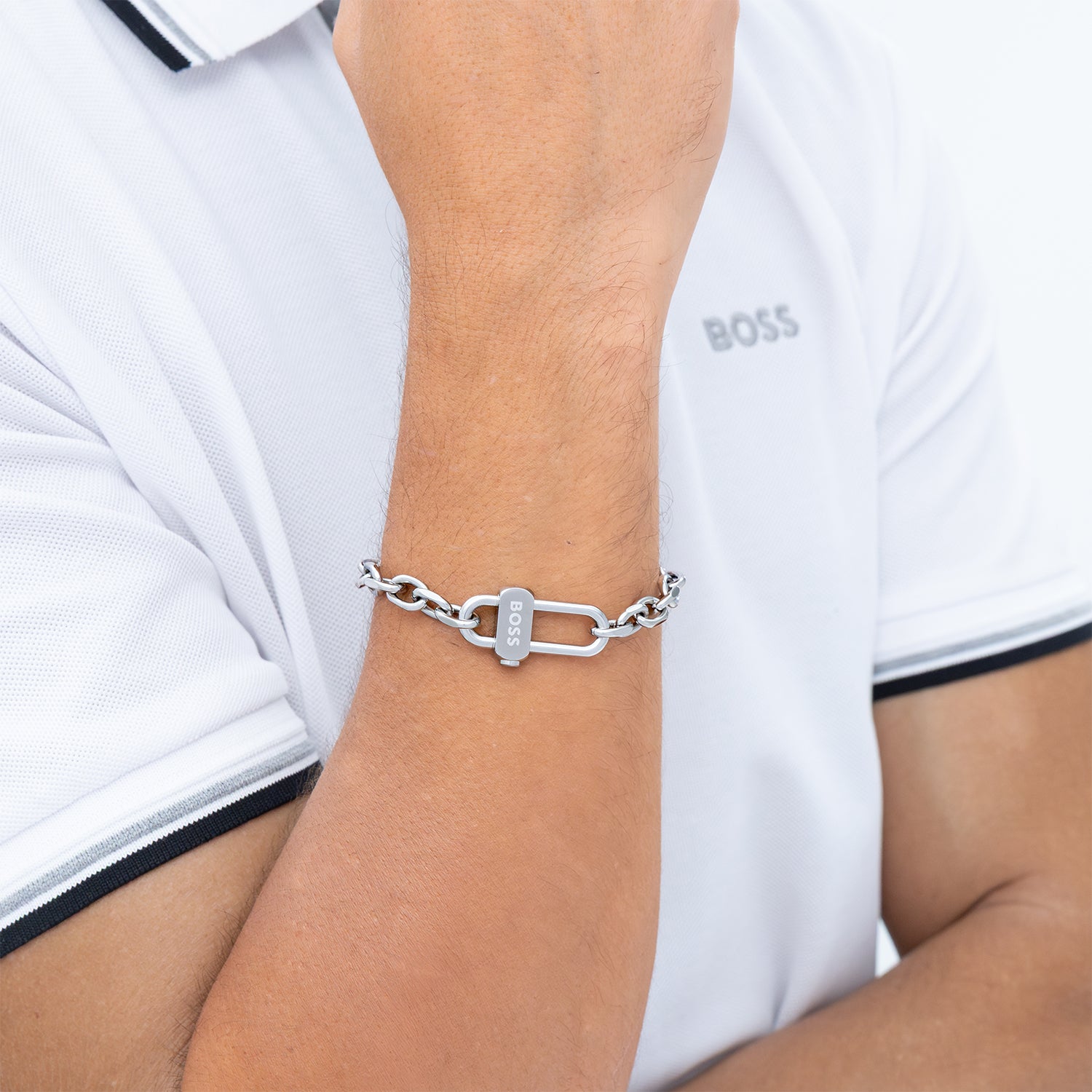 Hugo Boss HBJ1580860 Heren Armband Zilverkleurig