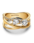 Pandora Sprankelende strik & vervlochten banden ring - 163511C01 - PansiteNederland.nl
