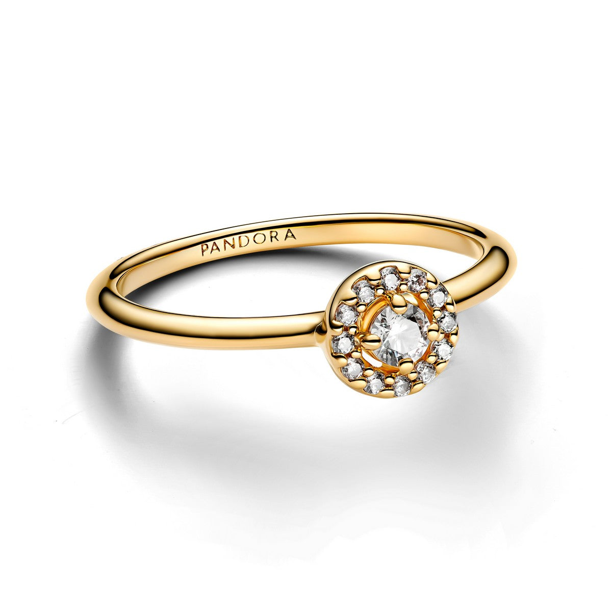 Pandora Ronde pavé halo-ring goudverguld - 163554C01