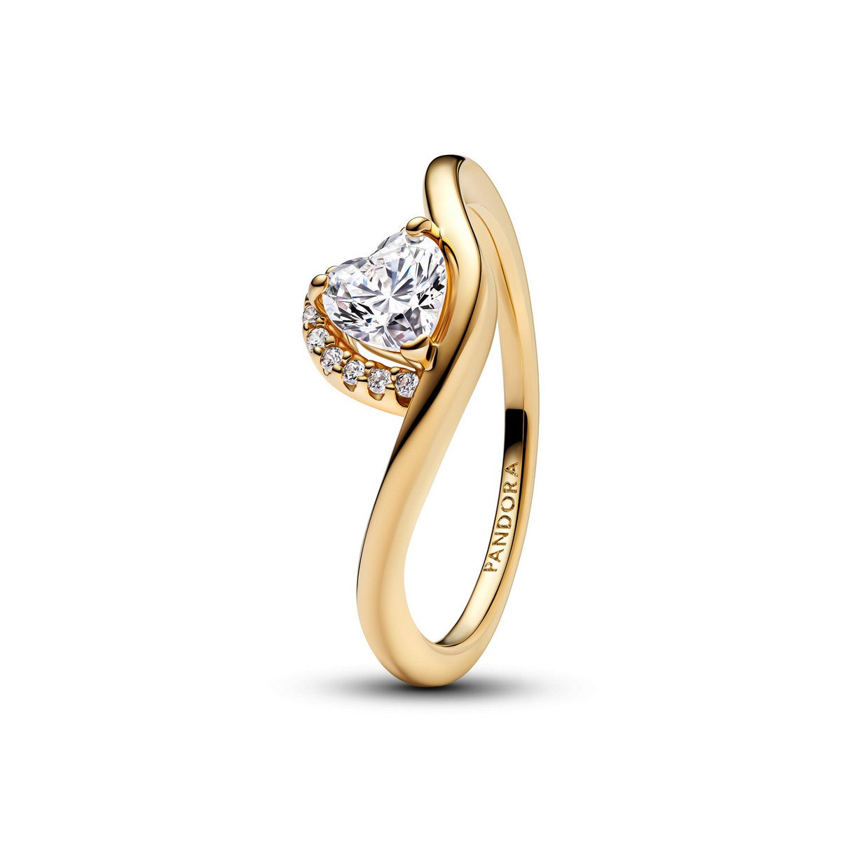 Pandora Golvende Hart Ring goudverguld - 163660C01