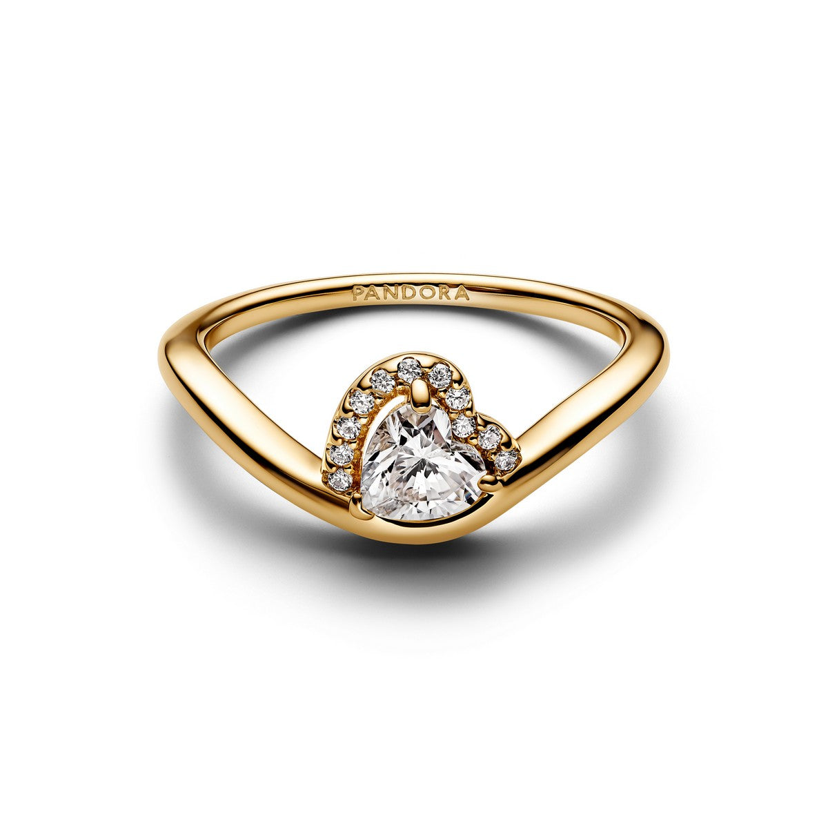 Pandora Golvende Hart Ring goudverguld - 163660C01