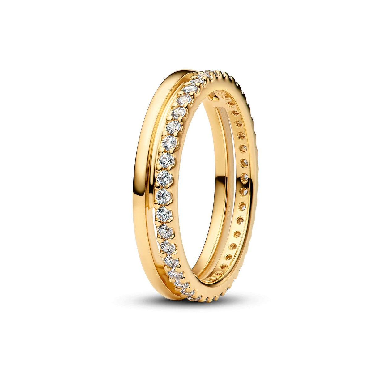 Pandora Dubbele Band Ring goudverguld - 163799C01