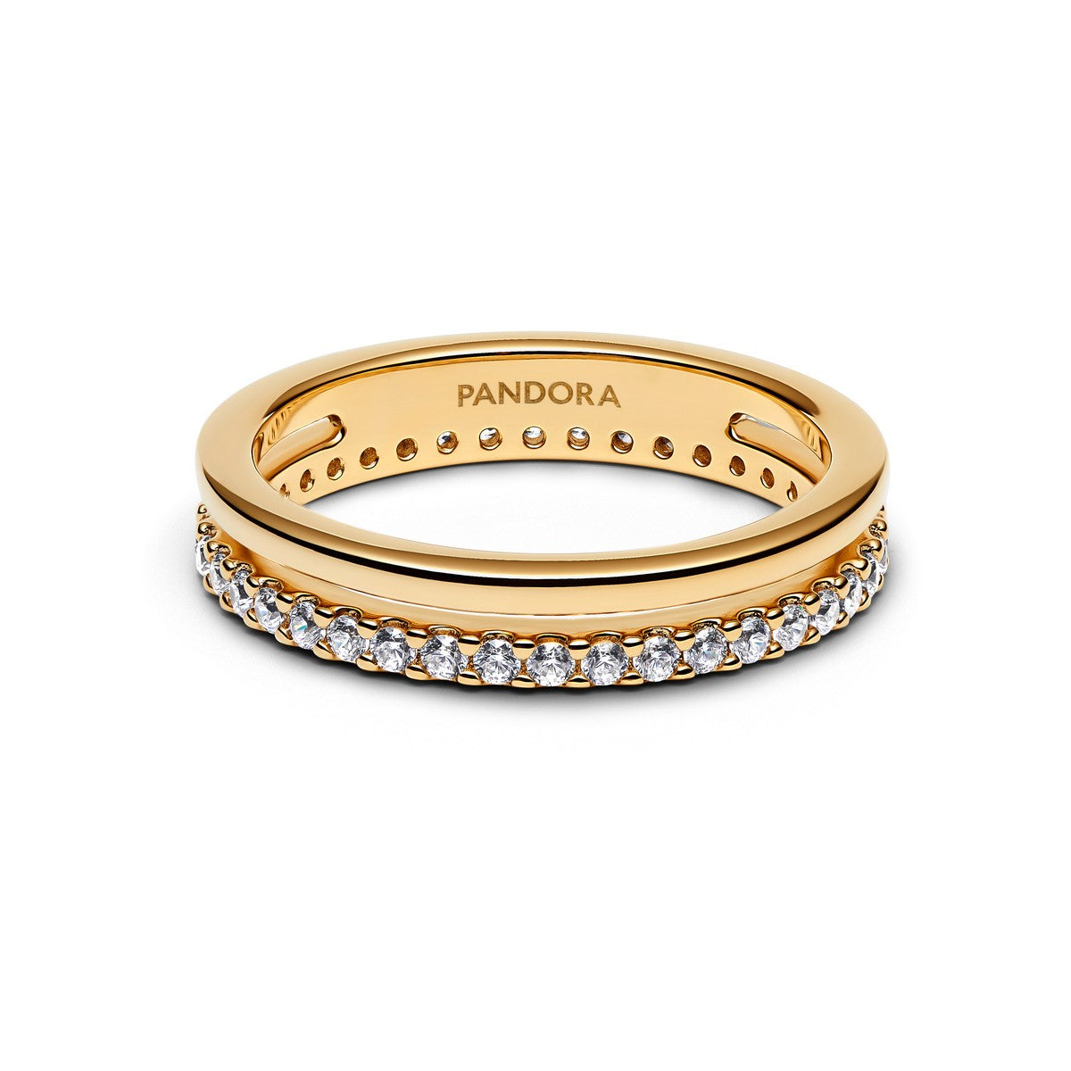 Pandora Dubbele Band Ring goudverguld - 163799C01