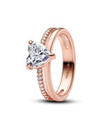Pandora Dubbele Band Ring Met Hart 183100C01 - PansiteNederland.nl