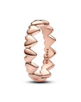 Pandora Roségouden Rij van Harten Ring 183427C00 - PansiteNederland.nl