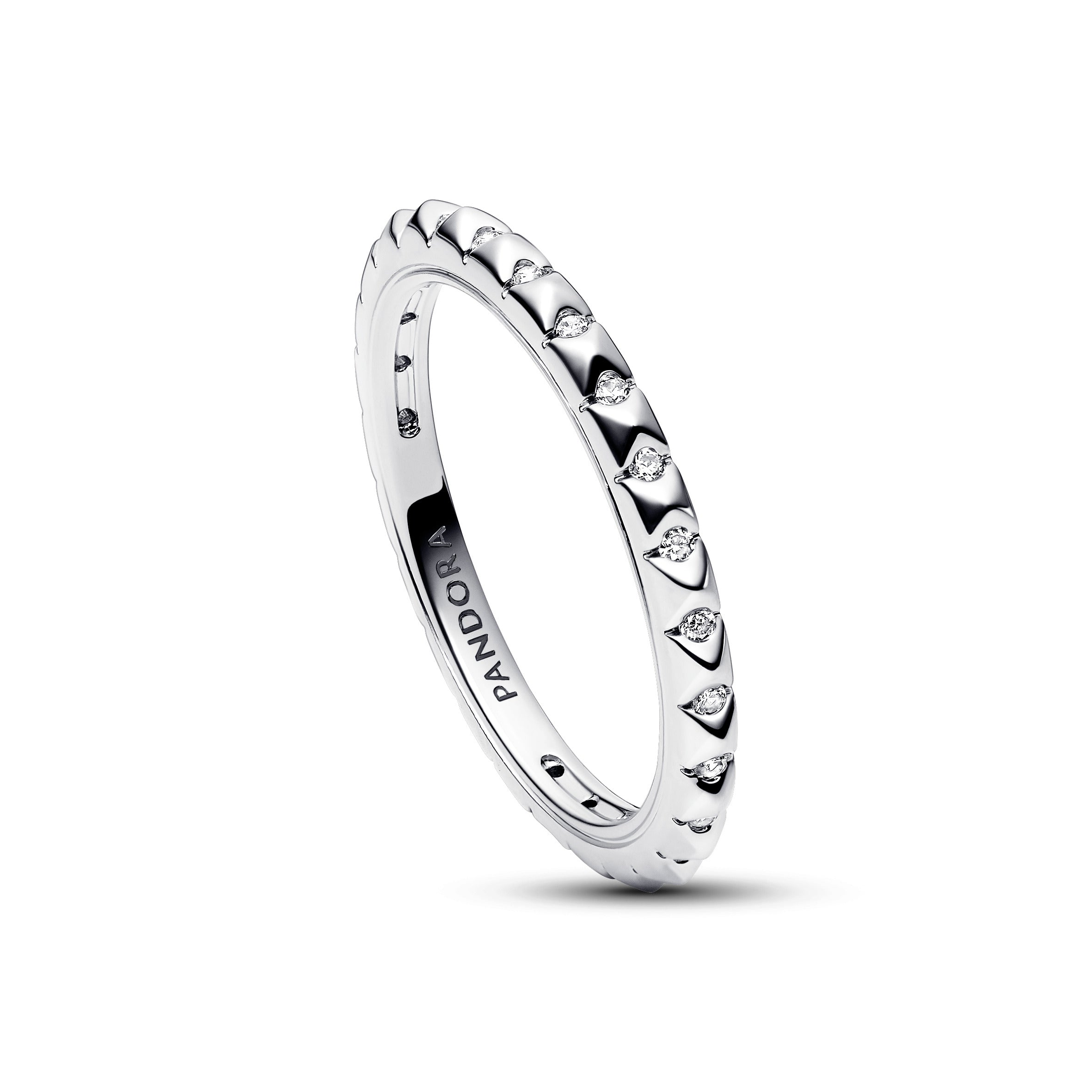 Pandora ME piramidenring zilver wit - 192800C01