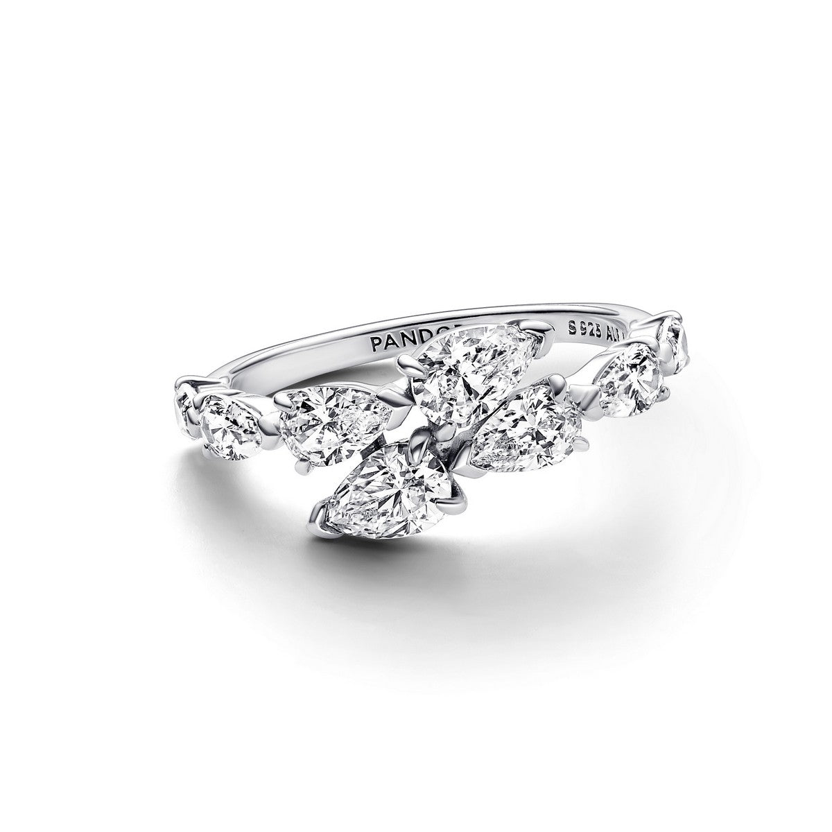 Pandora Sprankelende Overlappende Bandring zilver - 193004C01