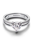 Pandora Dubbele Band Ring Met Hart 193100C01 - PansiteNederland.nl