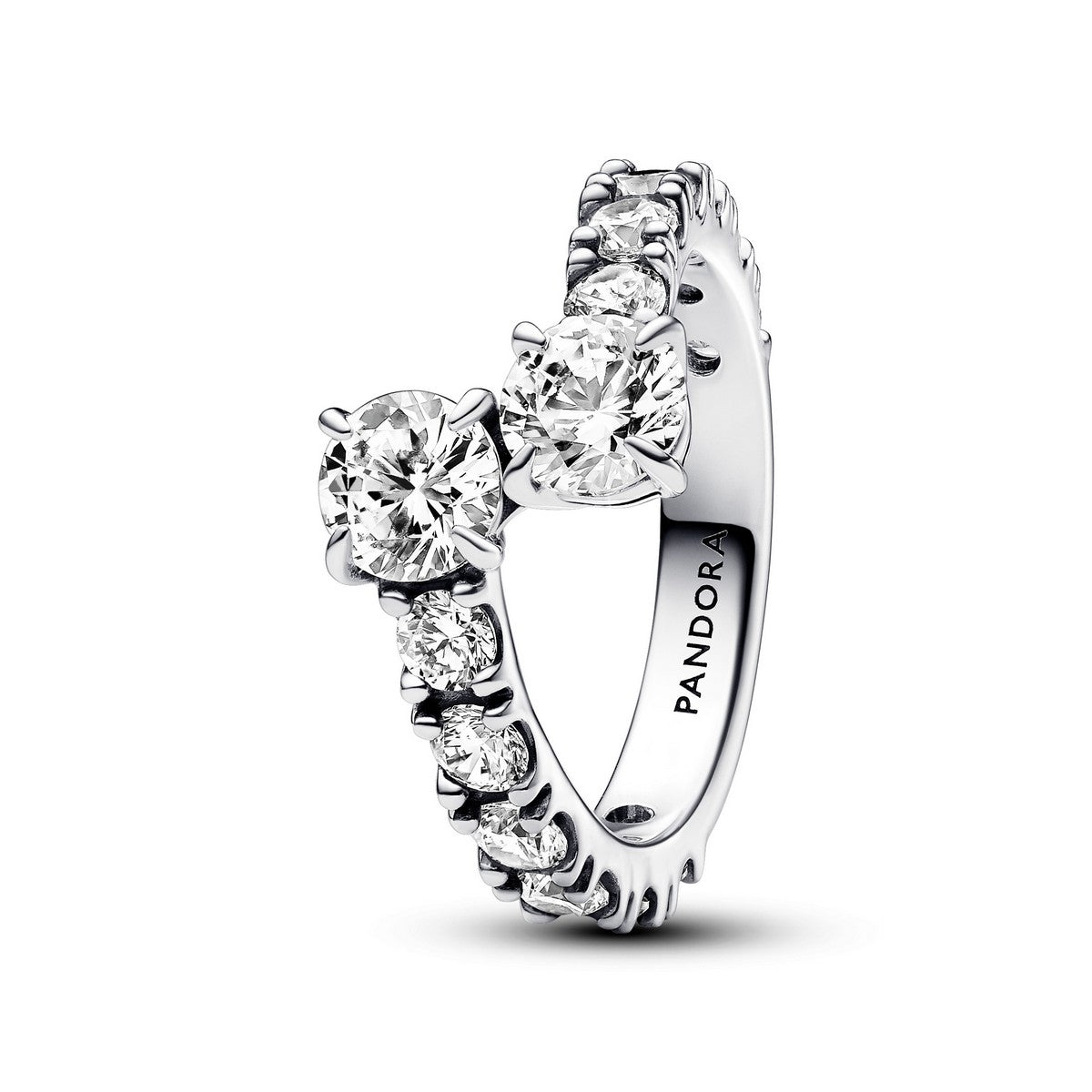 Pandora Sprankelende Overlappende Bandring zilver - 193149C01
