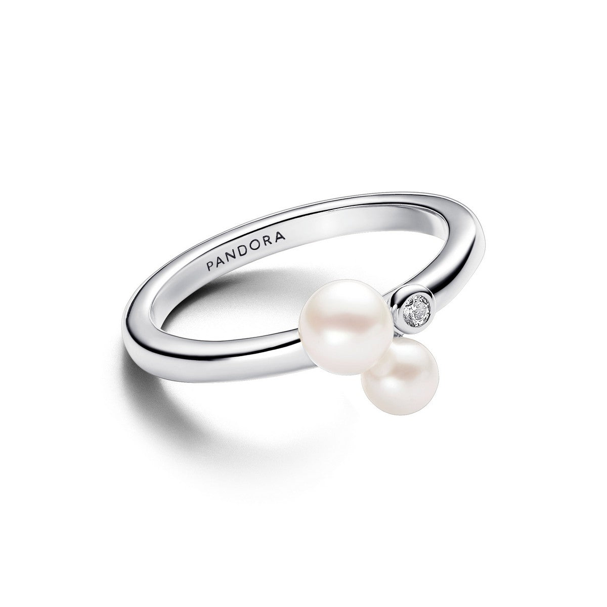 Pandora Ring met Twee Behandelde Gecultiveerde Zoetwaterparels zilver - 193156C01